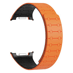 Avis INF 22mm Magnetic Silicone Two-Tone Replacement Strap compatible with Samsung Watch8 - Orange
