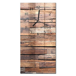 Tulup Horloge En Verre - 30x60 cm - Bois - Aiguilles noires