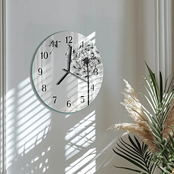 Avis Tulup Horloge murale verre trempé - Noir