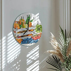 Avis Tulup Horloge murale en verre trempé - Noir