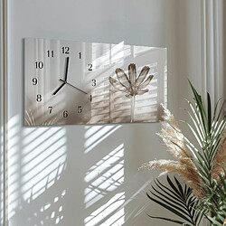 Avis Tulup Horloge murale verre fleurs - Noir