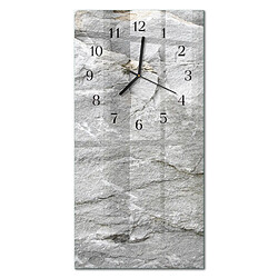 Tulup Horloge Murale - 30x60 cm - Pierre - Aiguilles noires