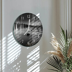 Avis Tulup Horloge murale en verre Mer à Hawaï - Blanc