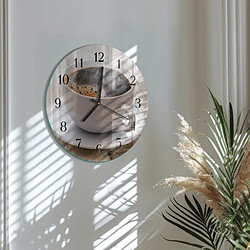 Avis Tulup Horloge murale verre trempé - Noir