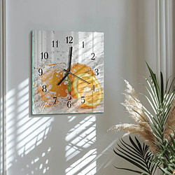 Avis Tulup Horloge murale en verre - Noir