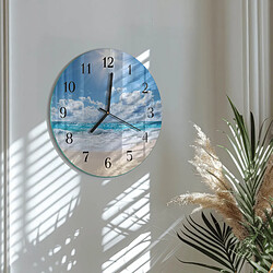 Avis Tulup Horloge murale en verre trempé - Noir