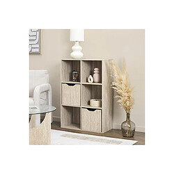 The Home Deco Factory Boîte de Rangement Effet Travertin Pietra 30cm Beige pas cher