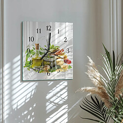 Avis Tulup Horloge murale carrée - Noir