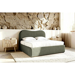 Casanova Lit coffre tissu chiné Vert 200x200