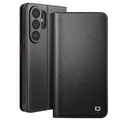 Qialino Étui Portefeuille pour Galaxy S26 Ultra avec Support en Cuir Effet Mat Noir