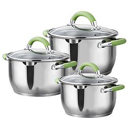 Swisgold Set de 3 Marmites 16-18-20cm Argent