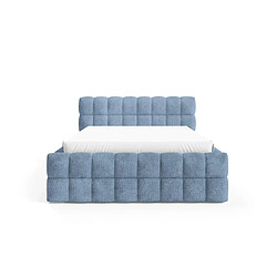 Casanova Lit coffre tissu bouclette Bleu 200x200