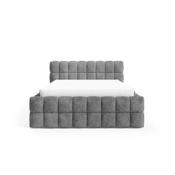 Casanova Lit coffre tissu bouclette Gris foncé 200x200
