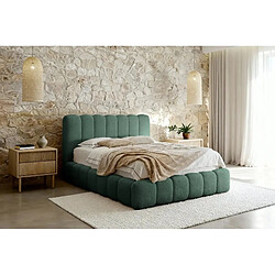 Casanova Lit coffre tissu chenille Vert 200x200