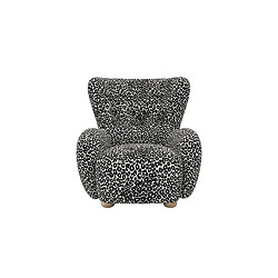 Casanova Fauteuil tissu imprimé animalier Blanc