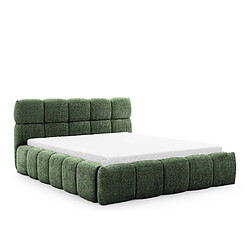 Casanova Lit coffre tissu bouclette Vert 200x200