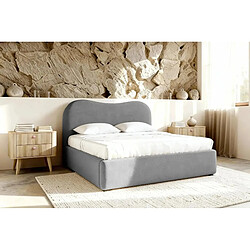 Casanova Lit coffre tissu chiné Gris foncé 200x200