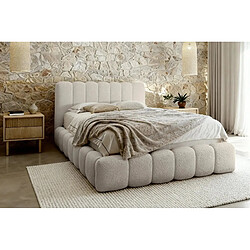 Acheter Casanova Lit coffre tissu chenille 200x200cm Beige