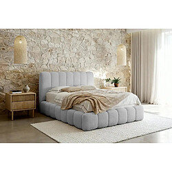 Casanova Lit coffre tissu chenille Gris clair 200x200