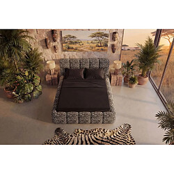 Acheter Casanova Lit coffre tissu imprimé animalier Blanc 160x200cm