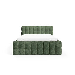 Casanova Lit coffre tissu bouclette Vert 200x200