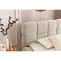 Acheter Casanova Lit coffre tissu bouclette 200x200cm Beige