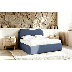 Casanova Lit coffre tissu chiné Bleu 200x200