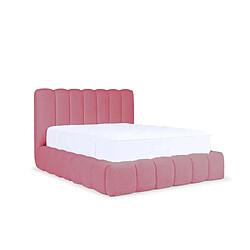 Casanova Lit coffre tissu chenille Fuchsia 200x200