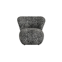 Casanova Fauteuil tissu imprimé animalier Blanc
