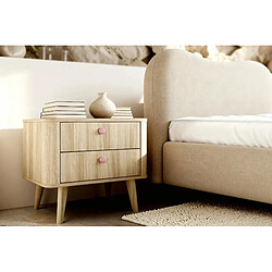 Casanova Lit coffre tissu chiné Beige 200x200cm pas cher