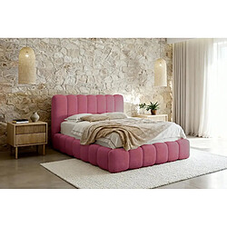 Casanova Lit coffre tissu chenille Fuchsia 200x200