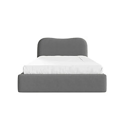 Casanova Lit coffre tissu chiné Gris foncé 200x200