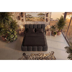 Acheter Casanova Lit coffre tissu imprimé animalier Noir 160x200cm