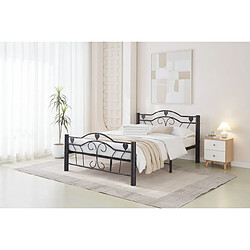 Avis Homy France Lit métal noir 160x200 cm HERCULE