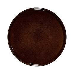 Paris Prix Lot de 6 Assiettes Plates Ysia 26cm Marron