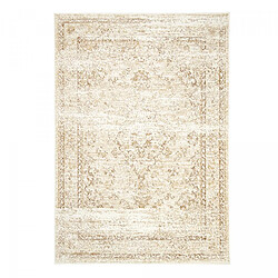 UnAmourDeTapis Tapis 200 x 290 cm LYN1 VON, motif vintage patiné crème et beige, tissé en Belgique