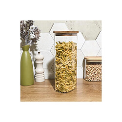 The Home Deco Factory Bocal de Conservation Heritage 2L Transparent & Marron pas cher