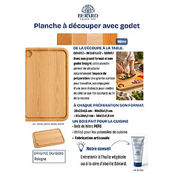 Avis Berard Planche à découper rigole hêtre - 30 x 22 x 1,5 cm