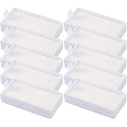 INF Pack de 10 filtres de remplacement HEPA pour aspirateur robot - Filtre ABS+fibre blanc com