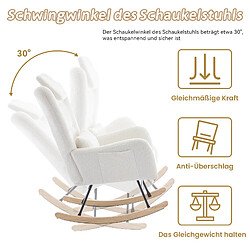 Avis ByteLike Fauteuil à bascule design en peluche blanche