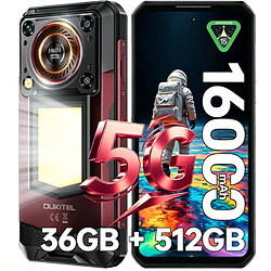 Oukitel WP56 6,8" 36 Go, 512 Go, 16 000 mAh, 120 Hz, 108 Mpx, Android 15 noir