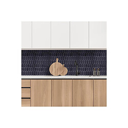 Avis Paris Prix Lot de 4 Crédences Adhésives Hexagone 30x30cm Noir