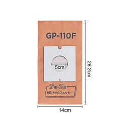 Acheter INF Sacs à poussière en fibre marron clair compatibles avec Hitachi GP-110F – Lot de 10