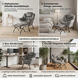 Acheter ByteLike Fauteuil de détente en velours gris