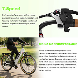 Acheter Vélo électrique HEADEER BD26195,moteur 350W,48V 11.5AH,Blanc