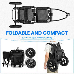 Avis LIZIFLY Remorque pour vélo - Chariot de courses - Pliable - Charge max 20kg - 14 x62x 30cm