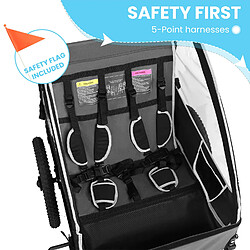 Acheter LIZIFLY Remorque pour vélo-Ceinture de sécurité - Pour deux personnes - Capacité 40kg - 76x133x87cm