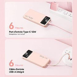 VANWIN Batterie Externe 20000mAh - 4 Câbles Intégrés - 6 Sorties et 3 Entrées pas cher