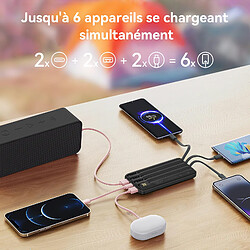 Acheter VANWIN Batterie Externe 20000mAh - 4 Câbles Intégrés - 6 Sorties et 3 Entrées