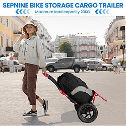 LIZIFLY Remorque pour vélo - Chariot de courses - Pliable - Charge max 20 kg - 140x62 x30cm pas cher